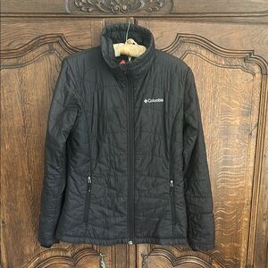 Columbia Black Ski Jacket Quilted Weather-Resistant S